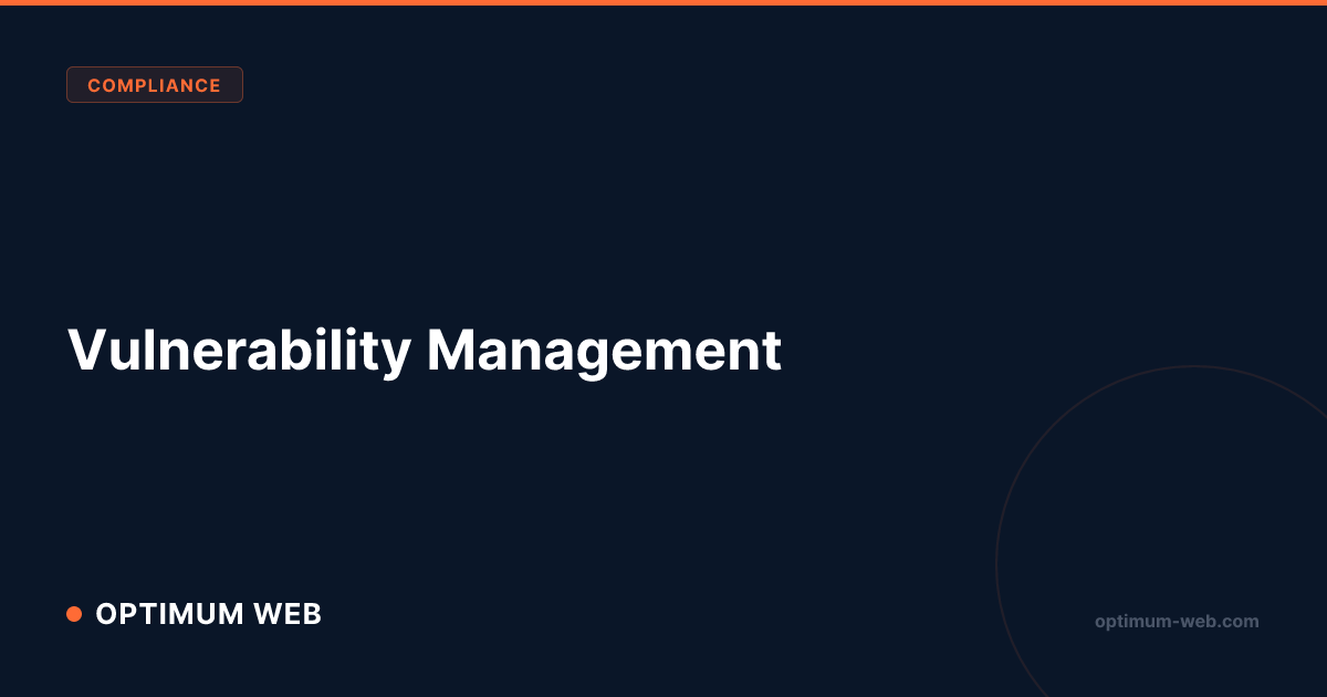 Vulnerability Management — Risk Management & Incident Response ...