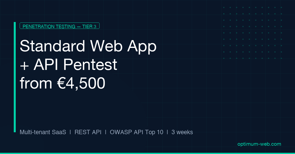 SaaS + API Penetration Testing from €4,500 | Optimum
